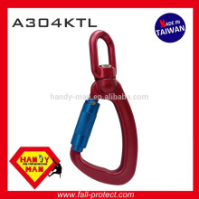 A304KTL Aluminum Swivel Load Indicator Snap Twist Lock Hook Carabiner